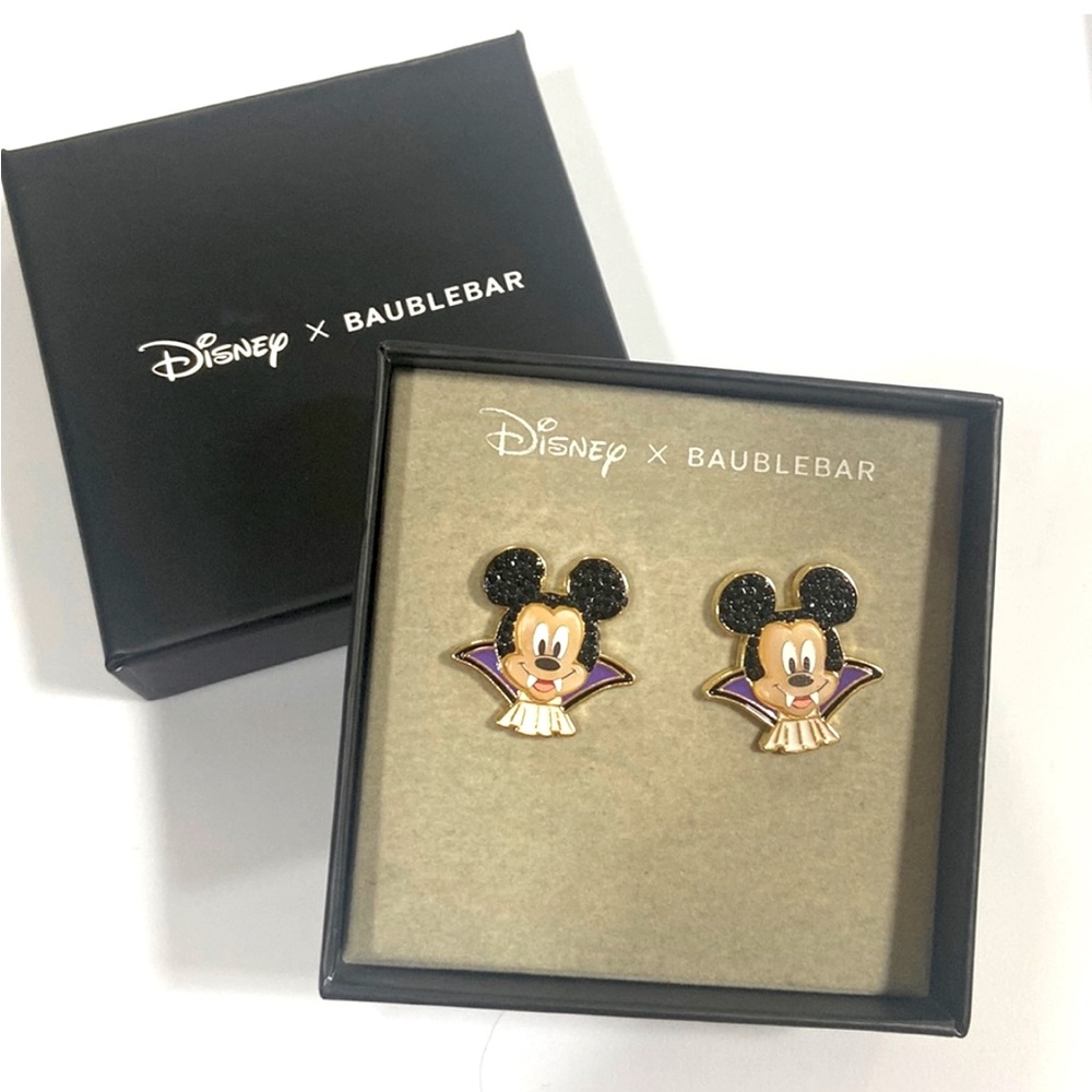 SALE! NIB, Baublebar X Disney, Vampire Mickey Earrings